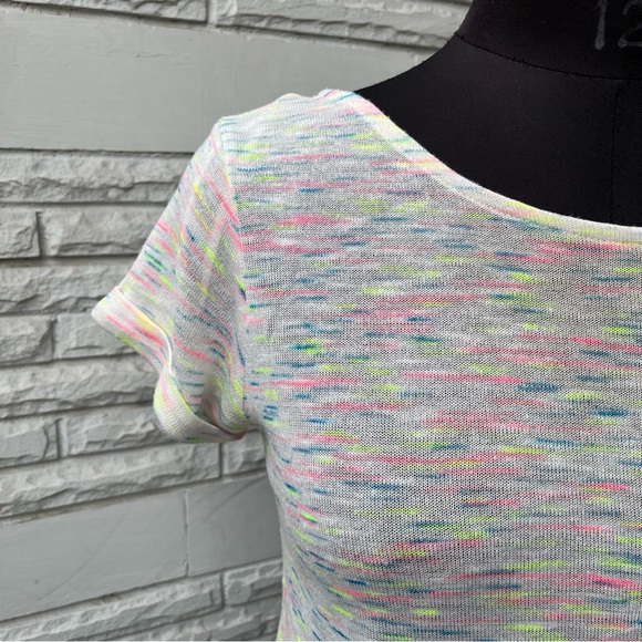 Forever21 White Neon Low Scoop Back Knit Top - Picture 2 of 6